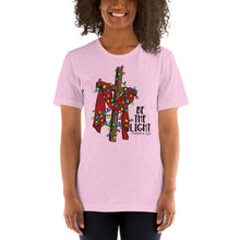 Load image into Gallery viewer, Be The Light Cross and Lights Unisex t-shirt