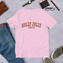 Load image into Gallery viewer, Holly Jolly Cat Mom (Varsity Style) Unisex t-shirt