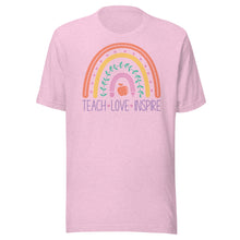 Load image into Gallery viewer, Teach Love Inspire Rainbow Unisex t-shirt