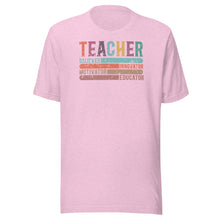 Load image into Gallery viewer, Teacher Words Retro Lines Unisex t-shirt