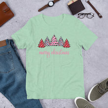 Load image into Gallery viewer, Merry Christmas Pink Trees Unisex t-shirt