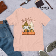 Load image into Gallery viewer, Thankful For My Gnomies Unisex t-shirt (Lighter Colors)