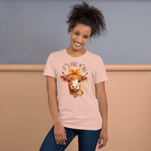 Load image into Gallery viewer, It's Fall Y'All Highland Cow Unisex t-shirt (Lighter Colors)