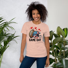 Load image into Gallery viewer, Game Day Leopard and Flag Unisex t-shirt