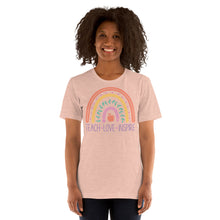 Load image into Gallery viewer, Teach Love Inspire Rainbow Unisex t-shirt