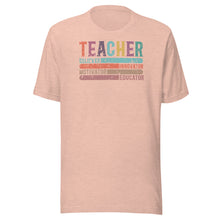 Load image into Gallery viewer, Teacher Words Retro Lines Unisex t-shirt