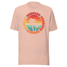 Load image into Gallery viewer, Sunrise Sunburn Sunset Repeat Retro Palms Unisex t-shirt
