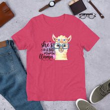 Load image into Gallery viewer, She’s a Bad Mama Llama Unisex t-shirt