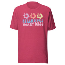 Load image into Gallery viewer, Beach More Worry Less Flowers Unisex t-shirt