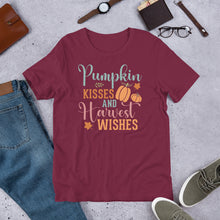 Load image into Gallery viewer, Pumpkin Kisses and Harvest Wishes Unisex t-shirt