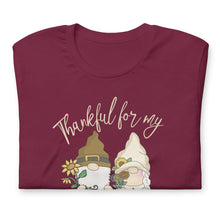 Load image into Gallery viewer, Thankful for My Gnomies Unisex t-shirt (Dark Colors)