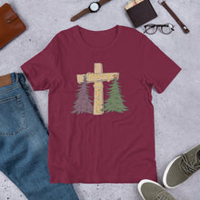 Load image into Gallery viewer, Merry Christmas (Cross & Trees) Unisex t-shirt