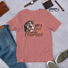 Load image into Gallery viewer, Just A Girl Who Loves Horses Unisex t-shirt