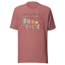 Load image into Gallery viewer, Battery Life Of A Teacher Unisex t-shirt
