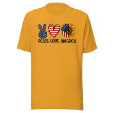 Load image into Gallery viewer, Peace Love America Unisex t-shirt