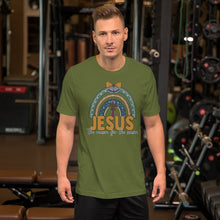 Load image into Gallery viewer, Jesus is the Reason for the Season Rainbow Unisex t-shirt