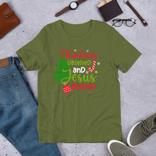 Load image into Gallery viewer, Christmas Obsessed and Jesus Blessed Unisex t-shirt