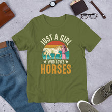 Load image into Gallery viewer, Just A Girl Who Loves Horses Unisex t-shirt