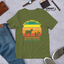 Load image into Gallery viewer, Dogs And Horses Make Me Happy Unisex t-shirt