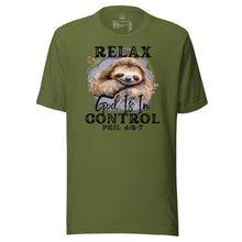 Load image into Gallery viewer, Relax, God Is In Control Unisex t-shirt