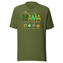Load image into Gallery viewer, This Mama Wears Her Lucky Charms (Dark Colors) Unisex t-shirt