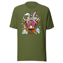 Load image into Gallery viewer, Easter Highland Cow Unisex t-shirt