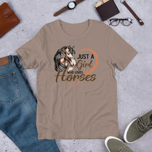 Load image into Gallery viewer, Just A Girl Who Loves Horses Unisex t-shirt
