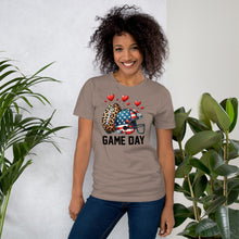 Load image into Gallery viewer, Game Day Leopard and Flag Unisex t-shirt