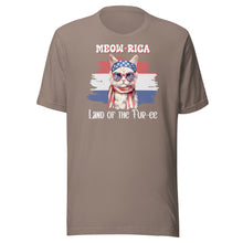 Load image into Gallery viewer, Meow-rica Land Of The Fur-ee Unisex t-shirt