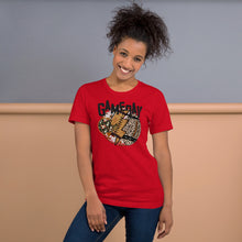 Load image into Gallery viewer, Gameday Leopard Football Unisex t-shirt