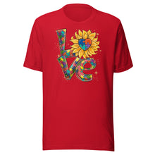 Load image into Gallery viewer, Autism Love Sunflower Unisex t-shirt