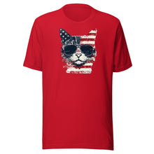 Load image into Gallery viewer, Patriotic Cool Cat Unisex t-shirt