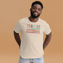 Load image into Gallery viewer, Teacher Words Retro Lines Unisex t-shirt