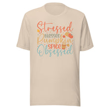 Load image into Gallery viewer, Stressed, Blessed & Pumpkin Spiced Obsessed Unisex t-shirt