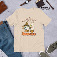 Load image into Gallery viewer, Thankful For My Gnomies Unisex t-shirt (Lighter Colors)