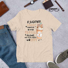 Load image into Gallery viewer, Coffee and Cats Unisex t-shirt