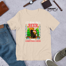 Load image into Gallery viewer, I Run On Beer and Christmas Cheer Unisex t-shirt