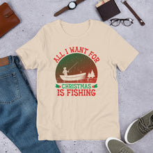 Load image into Gallery viewer, All I Want for Christmas is Fishing Unisex t-shirt