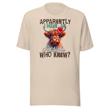 Load image into Gallery viewer, Apparently I Have An Attitude, Who Knew? Unisex t-shirt