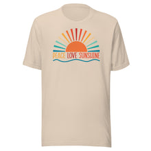 Load image into Gallery viewer, Peace Love Sunshine Unisex t-shirt