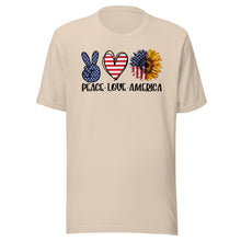 Load image into Gallery viewer, Peace Love America Unisex t-shirt