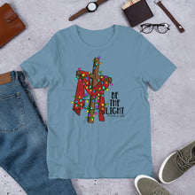 Load image into Gallery viewer, Be The Light Cross and Lights Unisex t-shirt