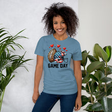 Load image into Gallery viewer, Game Day Leopard and Flag Unisex t-shirt