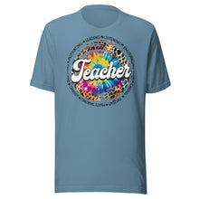 Load image into Gallery viewer, Teacher Words Leopard Circle Unisex t-shirt