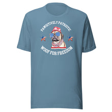 Load image into Gallery viewer, Pawsitively Patriotic Woof For Freedom Unisex t-shirt