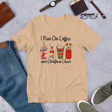 Load image into Gallery viewer, I Run On Coffee and Christmas Cheer Unisex t-shirt