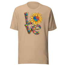 Load image into Gallery viewer, Autism Love Sunflower Unisex t-shirt