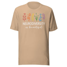Load image into Gallery viewer, Neurodiversity Is Beautiful Flowers Unisex t-shirt