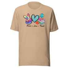 Load image into Gallery viewer, Peace Love Teach Unisex t-shirt
