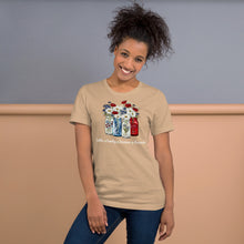 Load image into Gallery viewer, Faith Family Friends Freedom Flowers Unisex t-shirt